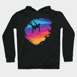 Bouldering - Distressed Retro Rock Climbing Hoodie